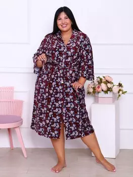 Халат велюровый Флауэр (цветы)