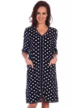 Халат велюровый Грация (горошек)