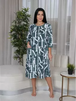 Халат велюровый Гульсия (зеленый)