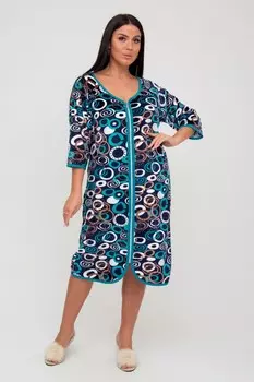 Халат велюровый Хонора (голубой)