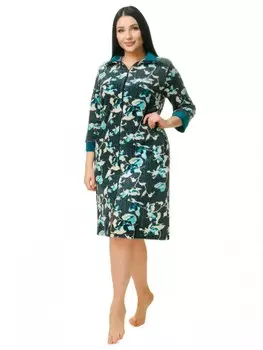 Халат велюровый Эйлен (зеленый)