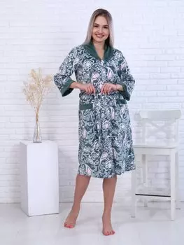 Халат велюровый Каторина (огурцы)