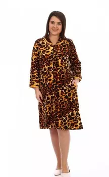 Халат велюровый Леопард рр