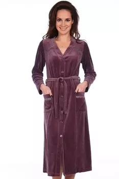 Халат велюровый Мэйди (сухая роза)