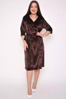 Халат велюровый Мариса (шоколад) рр