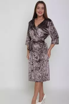 Халат велюровый Мариса (светло-коричневый) рр