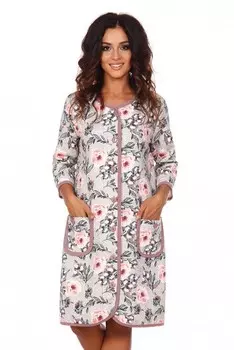 Халат велюровый Мег (цветы) рр