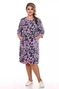 Халат велюровый Мег (пионы) рр