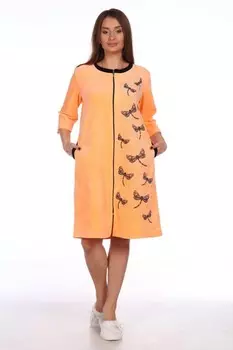 Халат велюровый Мика (персиковый) рр