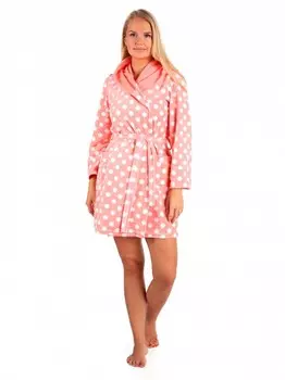Халат велюровый Милка (персиковый)