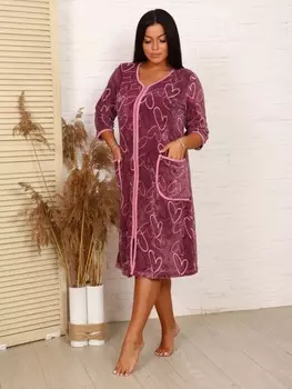 Халат велюровый Мива (сердца)