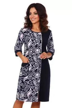 Халат велюровый Наиля (синий)