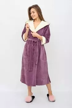 Халат велюровый Ника (фиолетовый)