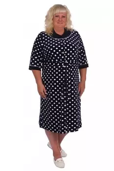 Халат велюровый Опра (темно-синий) рр