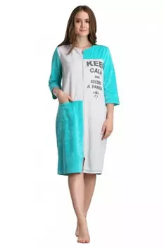 Халат велюровый Панда (зеленый) рр