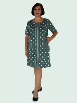 Халат велюровый Резита (оливковый)