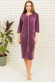 Халат велюровый Розинн (фиолетовый)