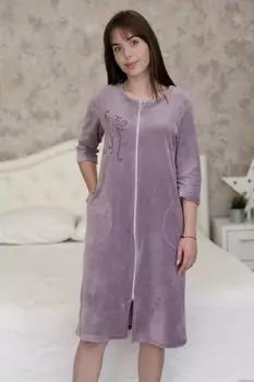 Халат велюровый Розинн (лиловый) рр