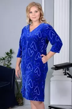 Халат велюровый Томила (синий) от