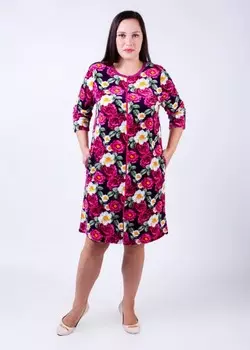 Халат велюровый Велари (малиновый)