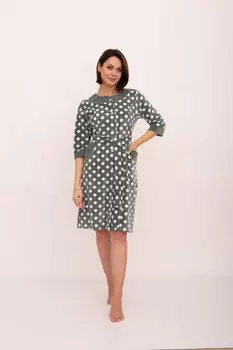 Халат велюровый Зелма (горох)