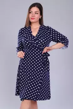 Халат вискозный Агнессия (синий)