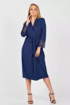 Халат вискозный Айседора (индиго) рр