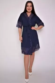 Халат вискозный Амели (синий) рр