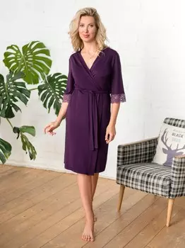 Халат вискозный Аморет (фиолетовый) рр