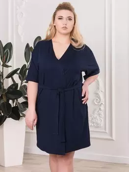 Халат вискозный Джослин (темно-синий)