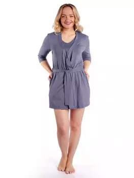 Халат вискозный Ирма (графит)