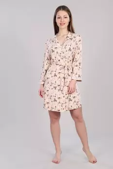 Халат вискозный Изабель (бежевый)