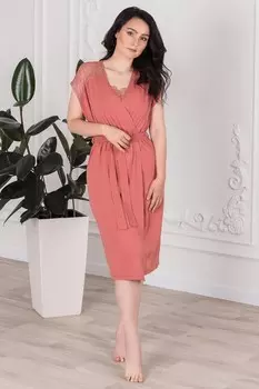 Халат вискозный Мартина (терракотовый)