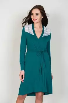 Халат вискозный Присцилла (изумрудный)