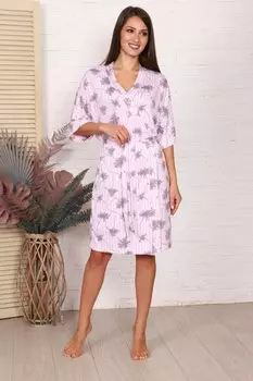 Халат вискозный Сюзанна (розовый)