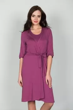 Халат вискозный Тея (брусничный)