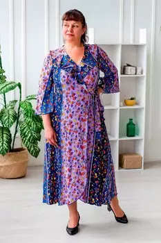 Халат вискозный Виктория (сиреневый)