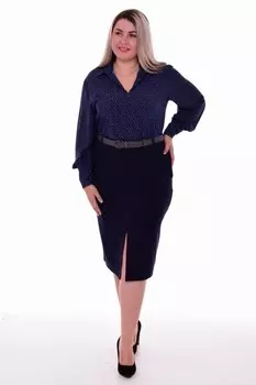 Юбка трикотажная Гелика (синяя)