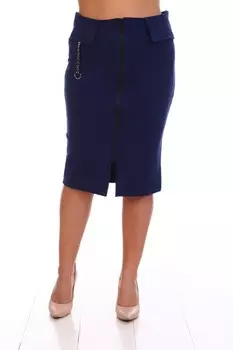 Юбка трикотажная Имма (темно-синяя)