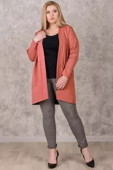 Кардиган трикотажный Юлия (терракотовый)