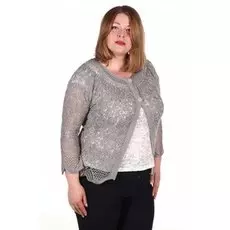 Кардиган трикотажный Валерия (серый)