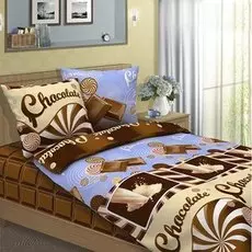 Комплект из бязи 1,5-спальный Шоколад