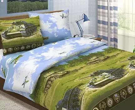 Комплект из бязи 1,5-спальный Танки