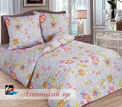 Комплект из бязи 2 сп. европростынь Альпийский луг