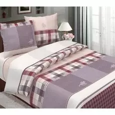 Комплект из бязи 2 сп. европростынь Поло (бордовый)