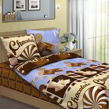 Комплект из бязи 2 сп. европростынь Шоколад