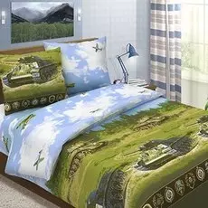 Комплект из бязи 2 сп. европростынь Танки