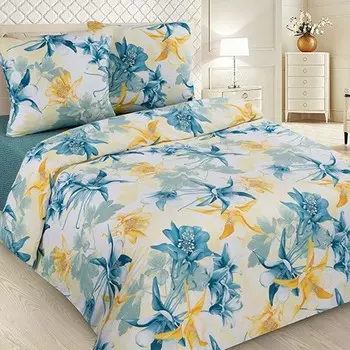 Комплект из бязи 2-спальный Аквилегия от