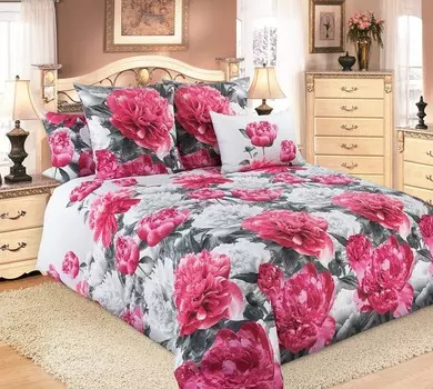 Комплект из бязи 2-спальный Пионы