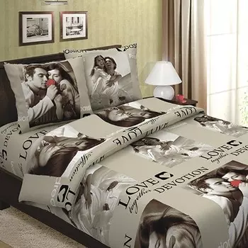 Комплект из бязи евро Сладкая парочка